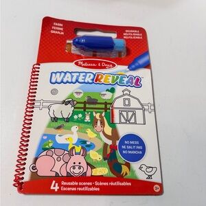 Melissa & Doug Water Reveal Farm Activity Book - Red and Blue